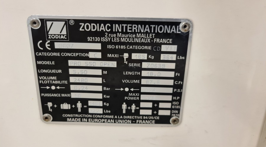 Zodiac Pro Open 550