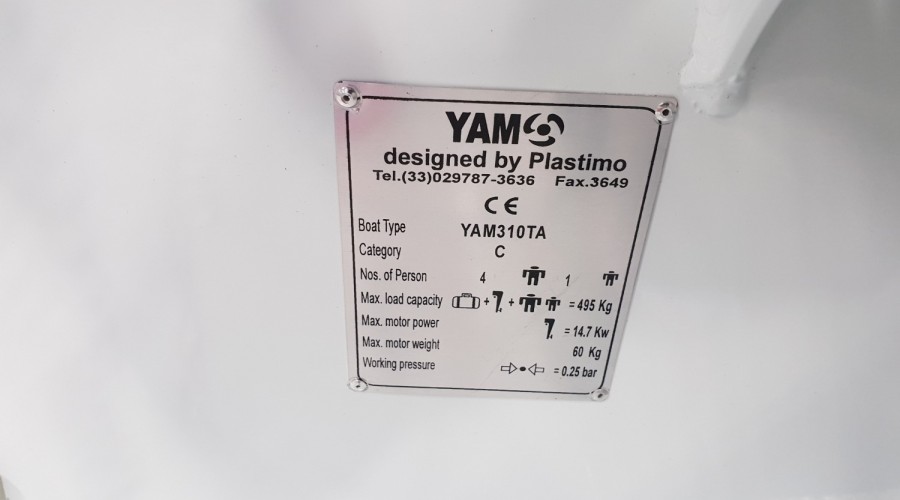 Nieuwe YAM 310TA Aluminium RIB met nieuwe Yamaha M12 elektromotor, accu en lader